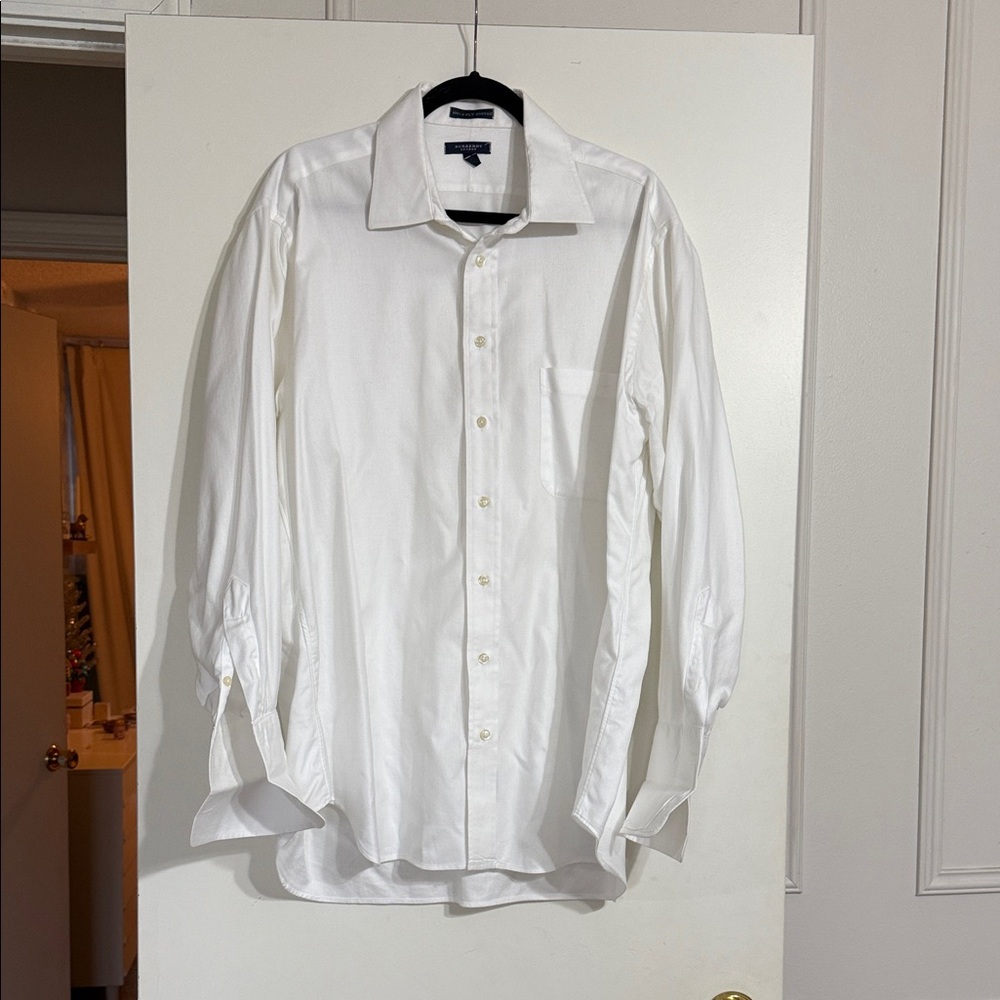 Burberry Men's Crisp White Dress Shirt
